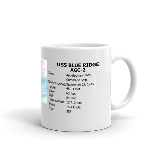 USS Blue Ridge AGC-2 Coffee Cup Mug Right Handle