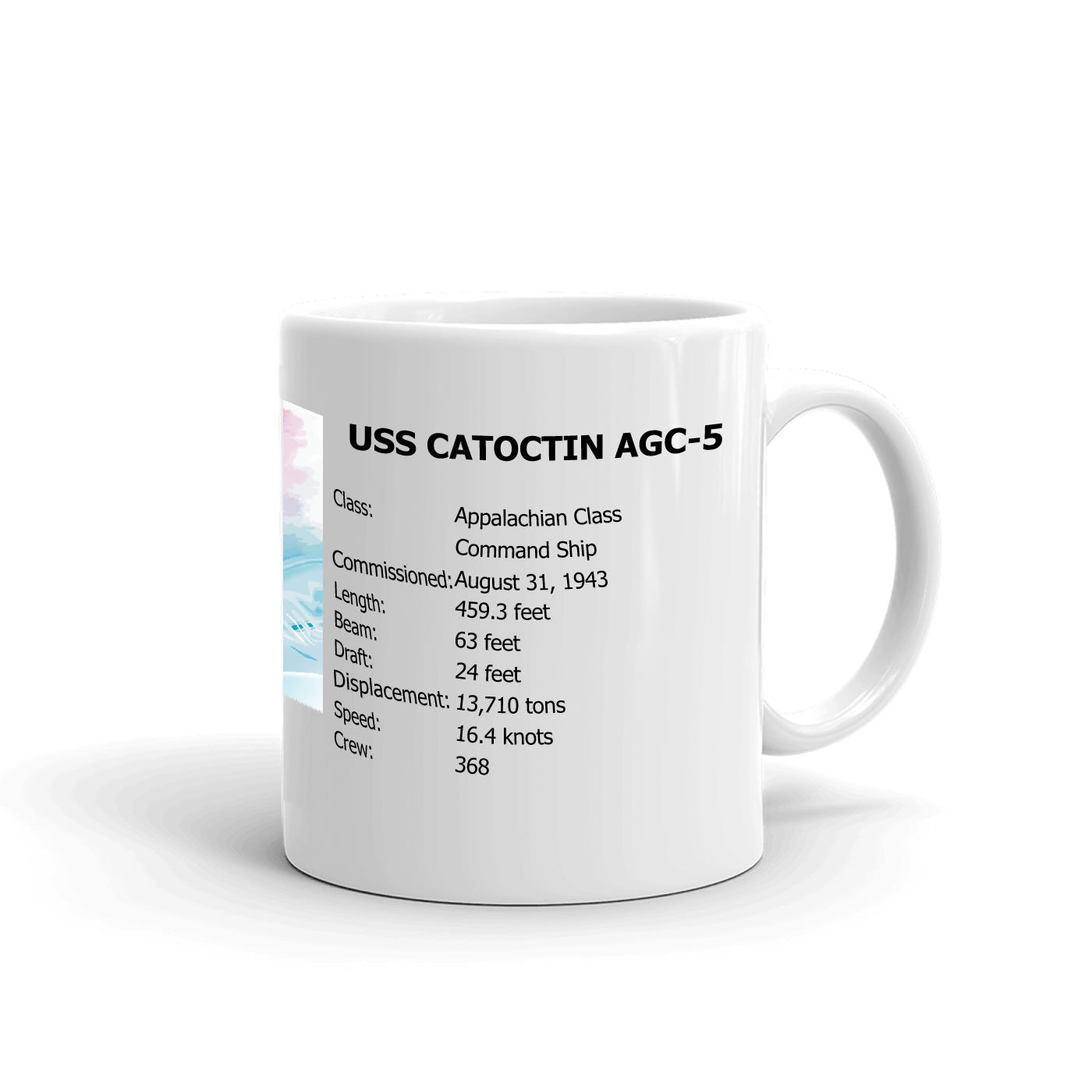 USS Catoctin AGC-5 Coffee Cup Mug Right Handle