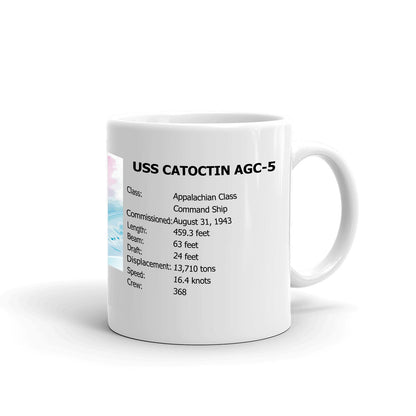 USS Catoctin AGC-5 Coffee Cup Mug Right Handle