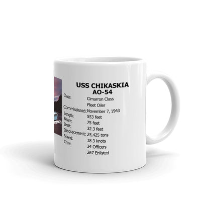 USS Chikaskia AO-54 Coffee Cup Mug Right Handle