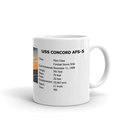 USS Concord AFS-5 Coffee Cup Mug