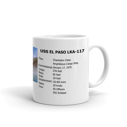 USS El Paso LKA-117 Coffee Cup Mug Right Handle