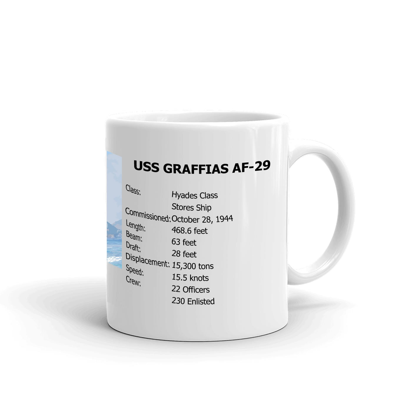 USS Graffias AF-29 Coffee Cup Mug Right Handle