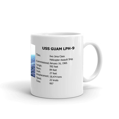 USS Guam LPH-9 Coffee Cup Mug Right Handle