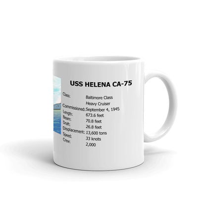 USS Helena CA-75 Coffee Cup Mug Right Handle