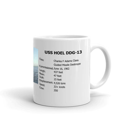 USS Hoel DDG-13 Coffee Cup Mug Right Handle