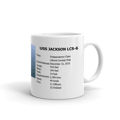 USS Jackson LCS-6 Coffee Cup Mug Right Handle