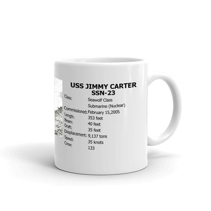 USS Jimmy Carter SSN-23 Coffee Cup Mug Right Handle