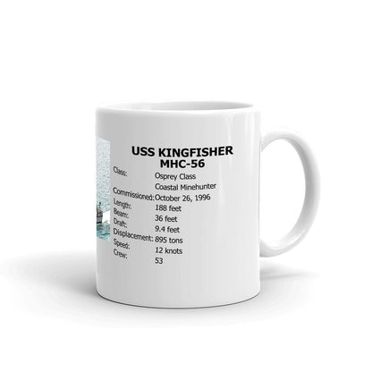 USS Kingfisher MHC-56 Coffee Cup Mug Right Handle
