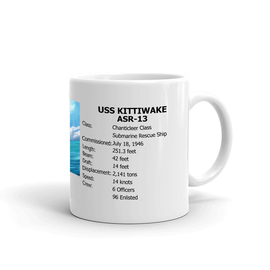 USS Kittiwake ASR-13 Coffee Cup Mug Right Handle
