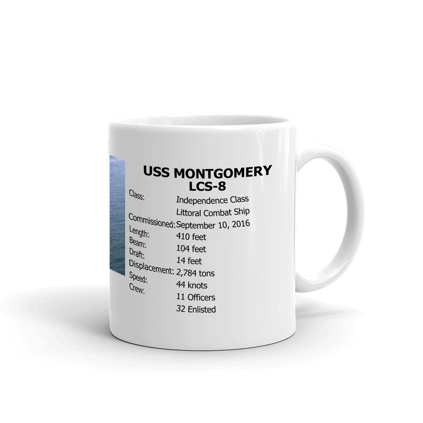 USS Montgomery LCS-8 Coffee Cup Mug Right Handle