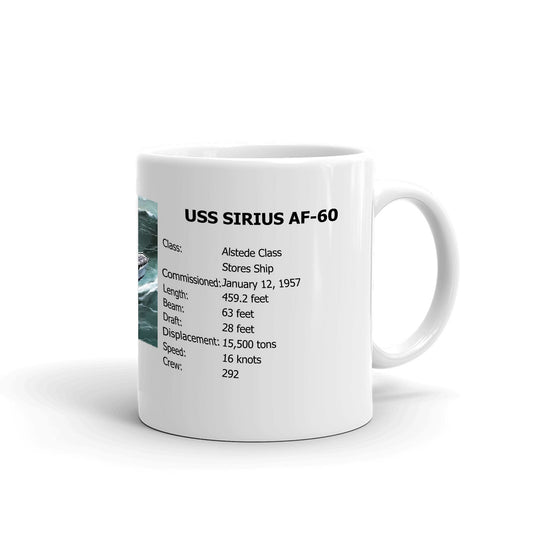 USS Sirius AF-60 Coffee Cup Mug Right Handle