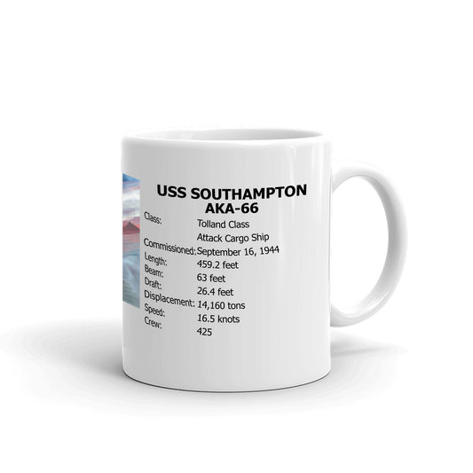 USS Southampton AKA-66 Coffee Cup Mug Right Handle