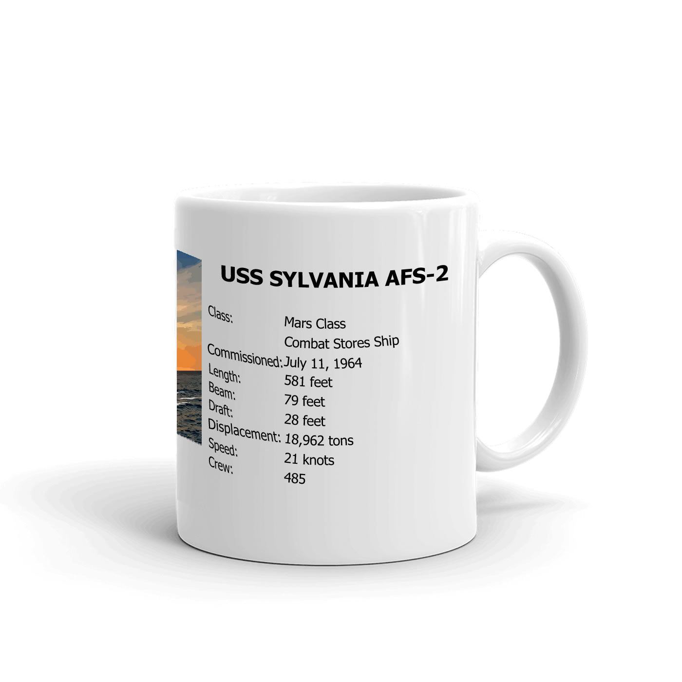 USS Sylvania AFS-2 Coffee Cup Mug