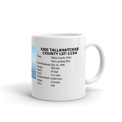 USS Tallahatchie County LST-1154 Coffee Cup Mug Right Handle