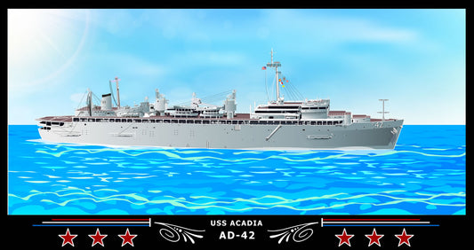 USS Acadia AD-42 Art Print