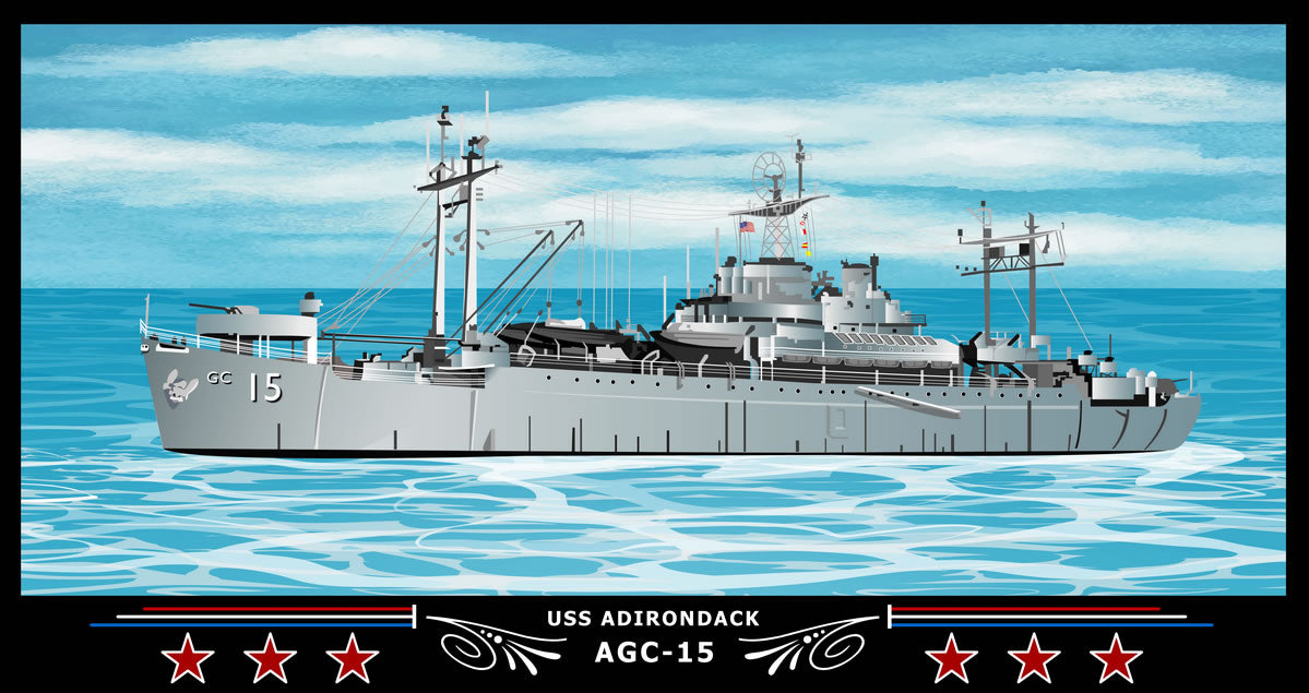 USS Adirondack AGC-15 Art Print