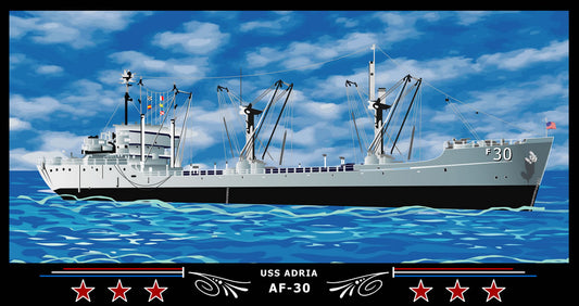 USS Adria AF-30 Art Print