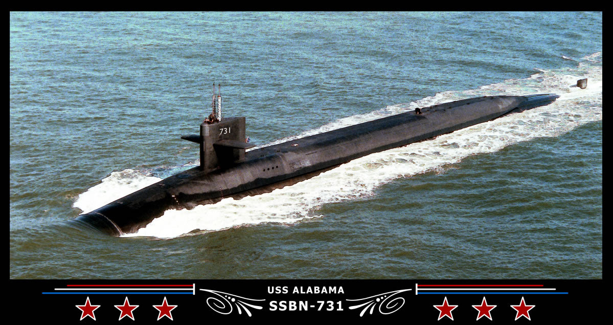 USS Alabama SSBN-731 Art Print