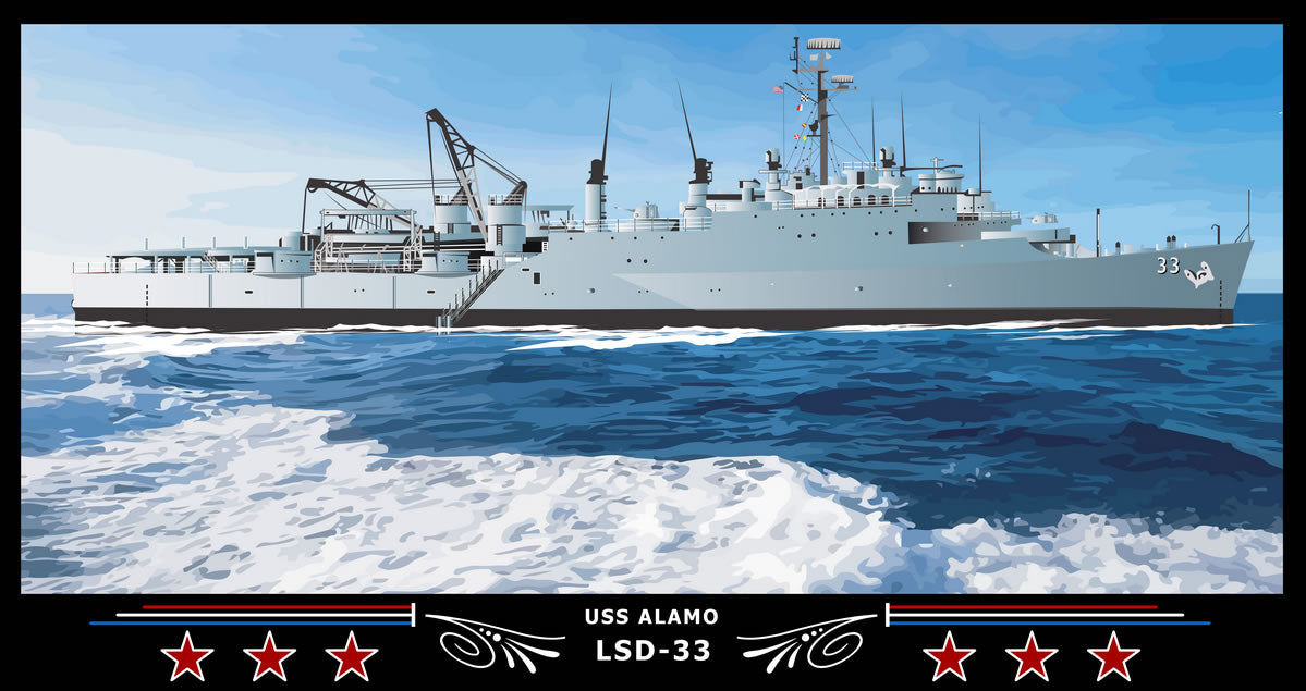 USS Alamo LSD-33 Art Print
