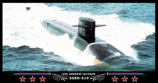 USS Andrew Jackson SSBN-619 Art Print