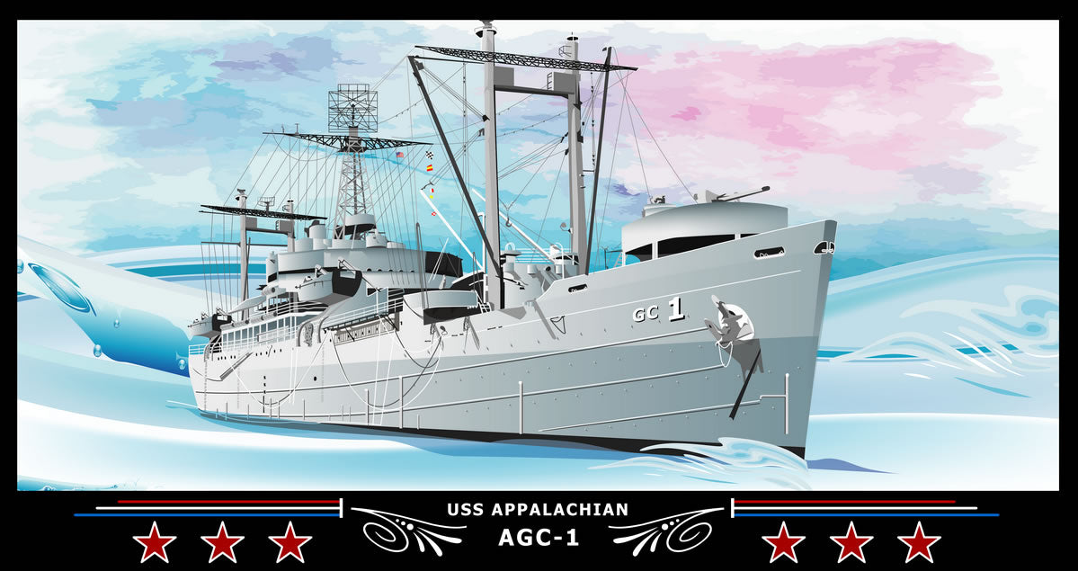 USS Appalachian AGC-1 Art Print