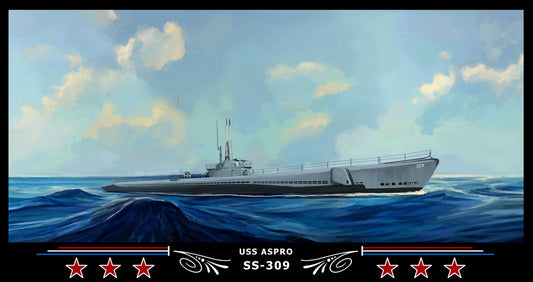 USS ASPRO SS-309 Art Print