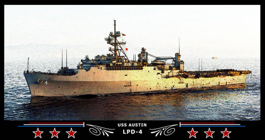 USS Austin LPD-4 Art Print