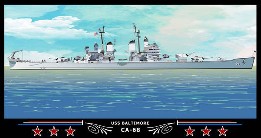 USS Baltimore CA-68 Art Print