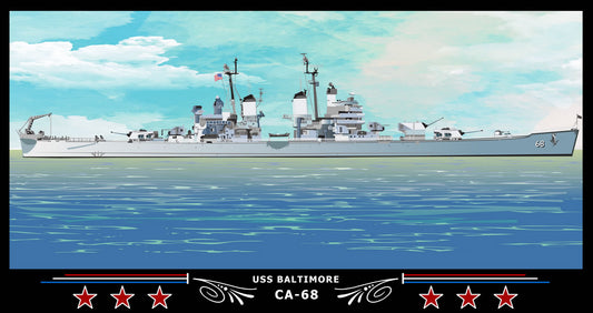 USS Baltimore CA-68 Art Print