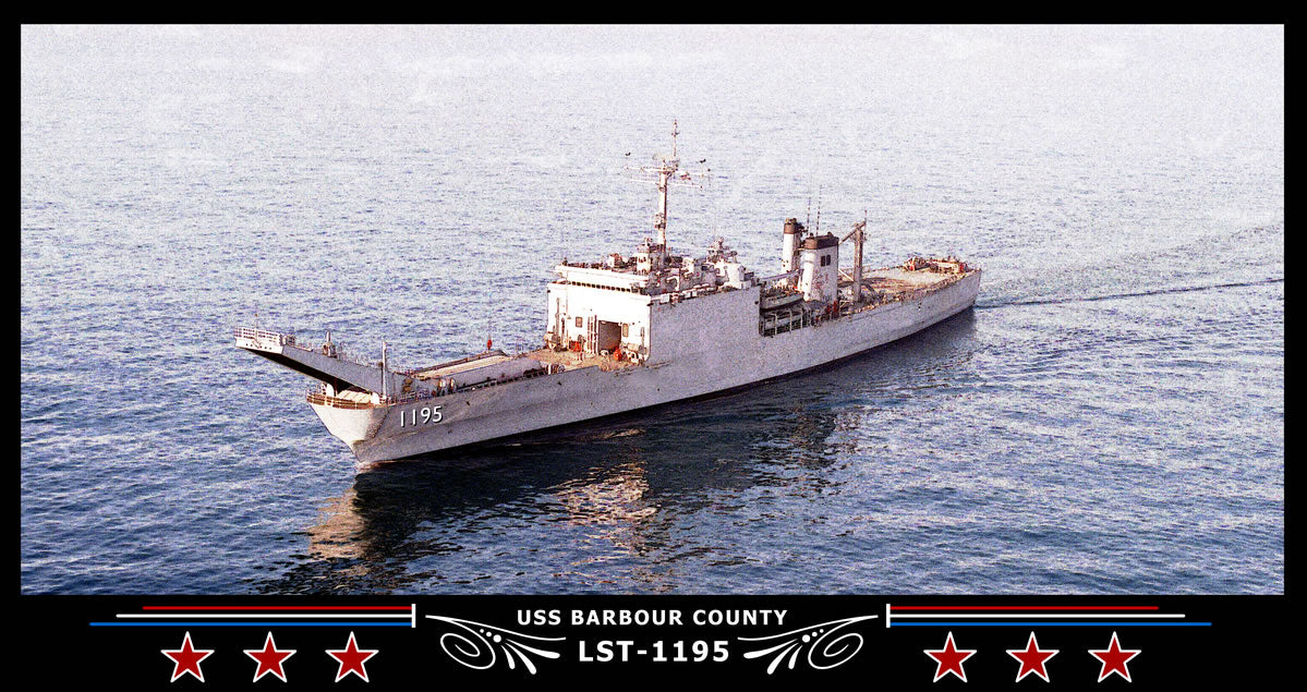 USS Barbour County LST-1195 Art Print – Navy Emporium