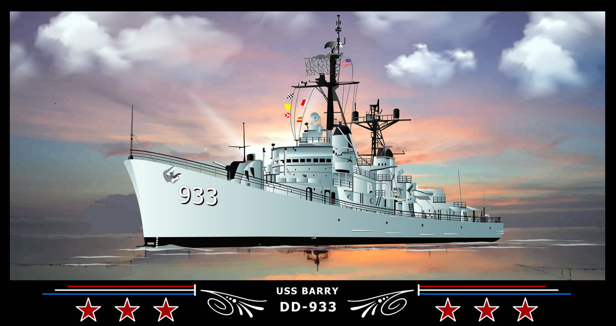 USS Barry DD-933 Art Print