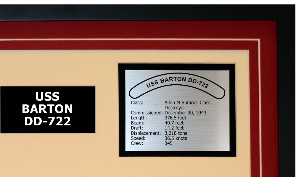 USS BARTON DD-722 Detailed Image B