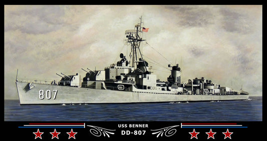 USS Benner DD-807 Art Print
