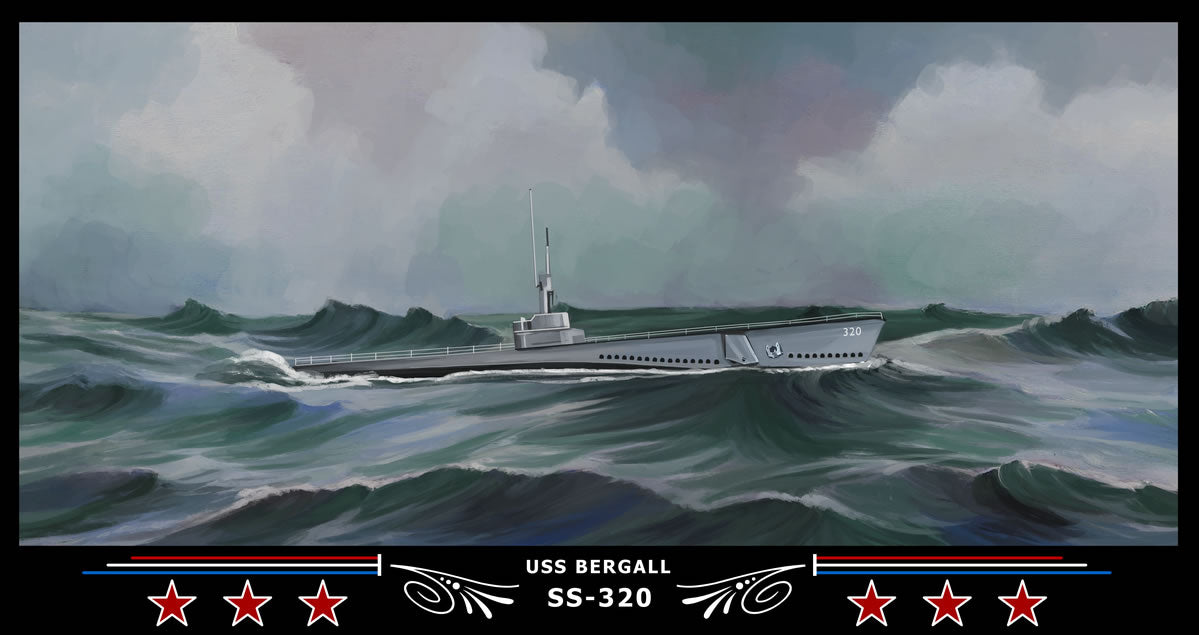 USS BERGALL SS-320 Art Print