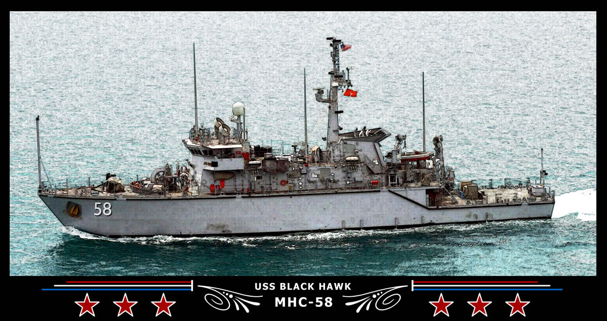 USS Black Hawk MHC-58 Art Print