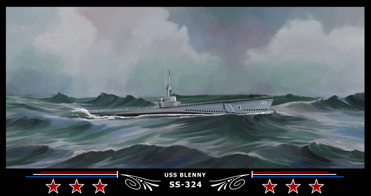 USS BLENNY SS-324 Art Print