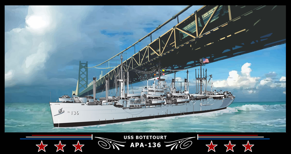 USS Botetourt APA-136 Art Print