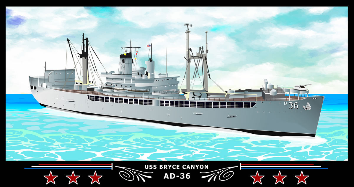 USS Bryce Canyon AD-36 Art Print