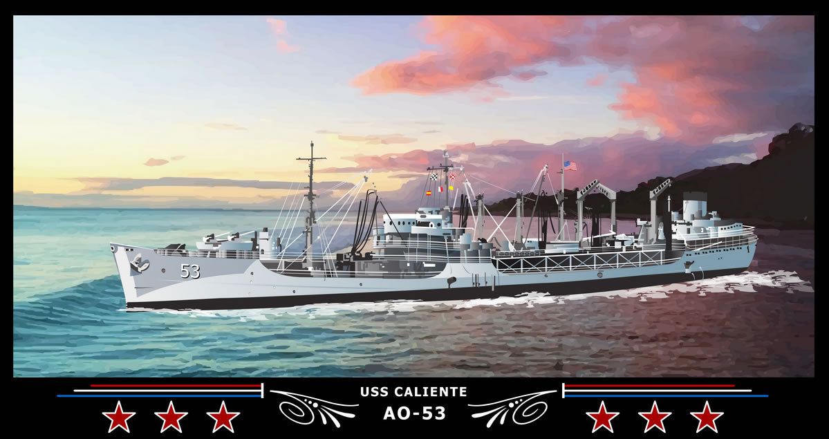 USS Caliente AO-53 Art Print