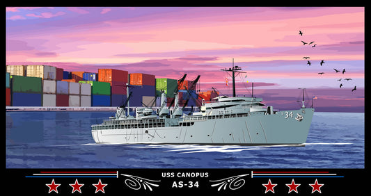 USS CANOPUS AS-34 Art Print