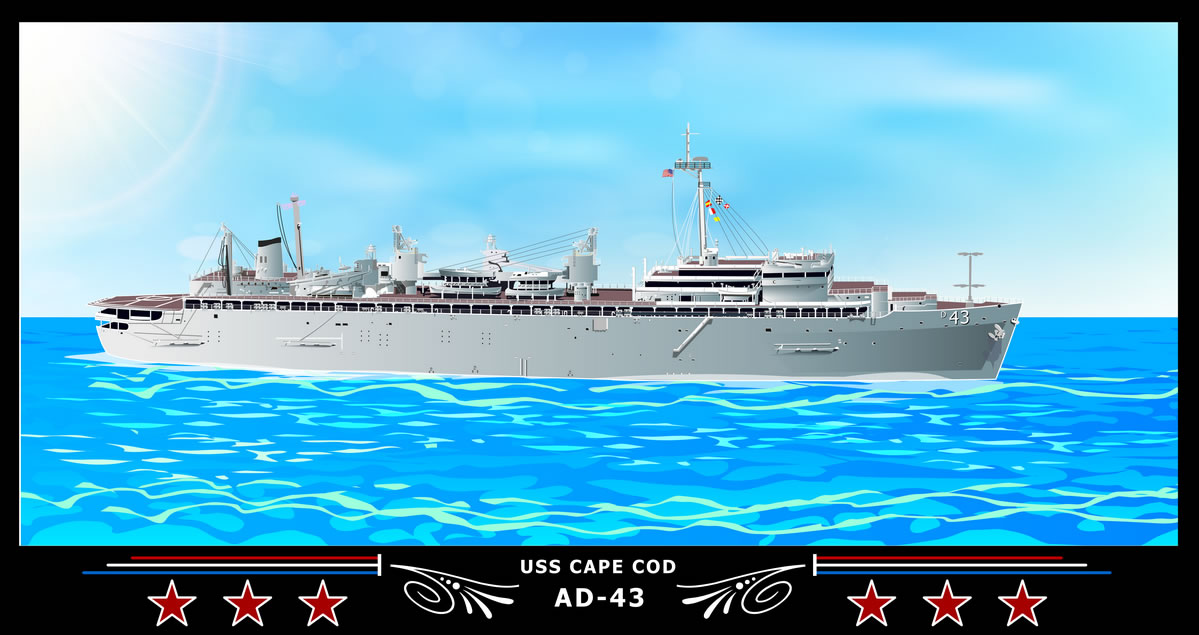 USS Cape Cod AD-43 Art Print