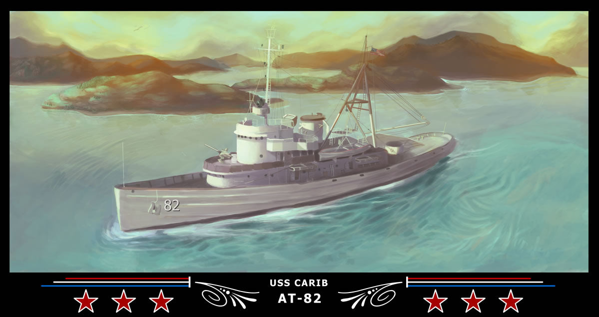 USS Carib AT-82 Art Print