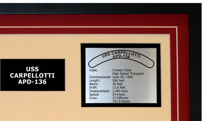 USS CARPELLOTTI APD-136 Detailed Image B