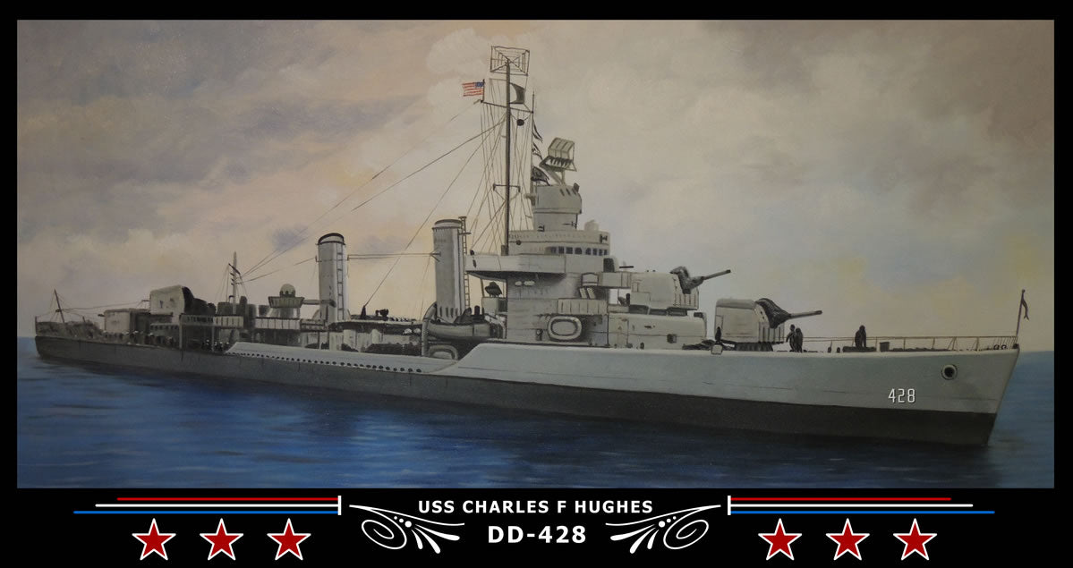 USS Charles F Hughes DD-428 Art Print