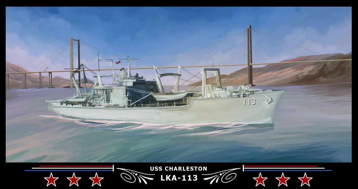 USS Charleston LKA-113 Art Print