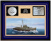 USS CHASE DE158 Framed Navy Ship Display Burgundy Navy Emporium