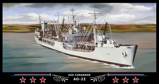 USS Cimarron AO-22 Art Print