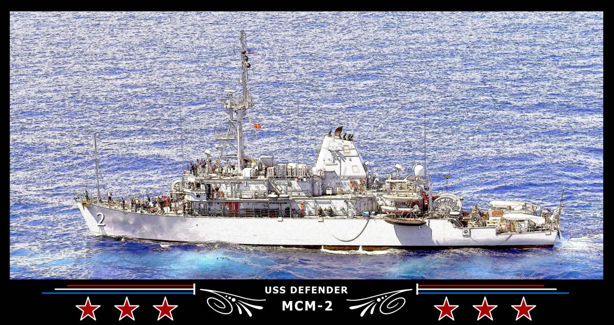 USS Defender MCM-2 Art Print