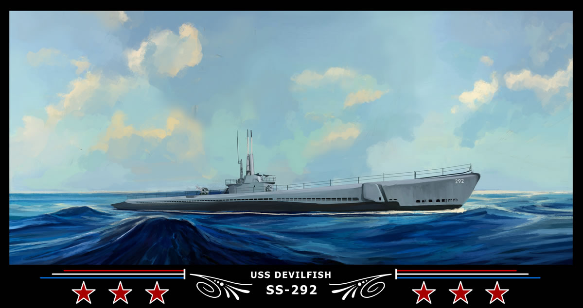 USS DEVILFISH SS-292 Art Print